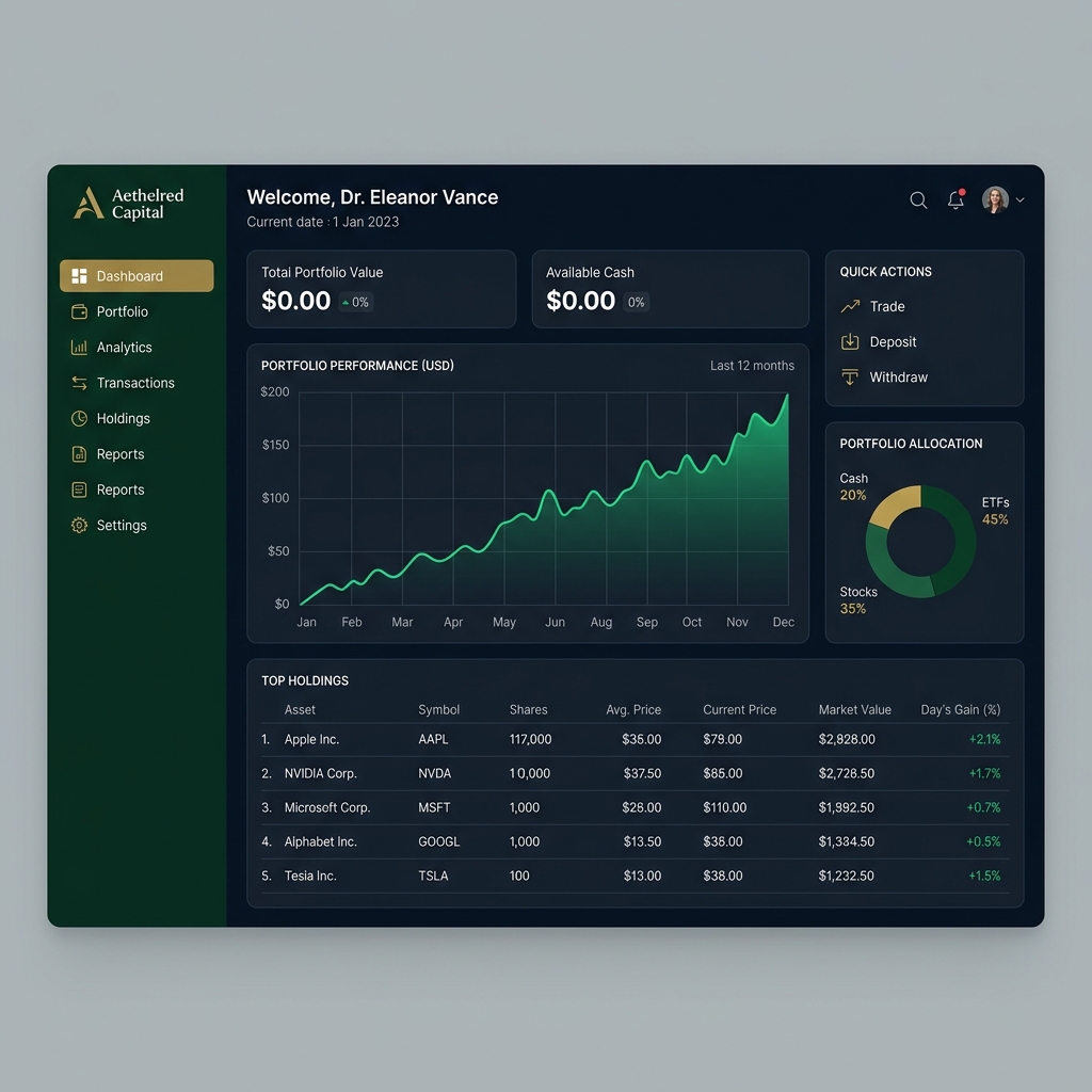 Global Fishers Investment investor dashboard showing portfolio overview, performance charts, and investment management interface